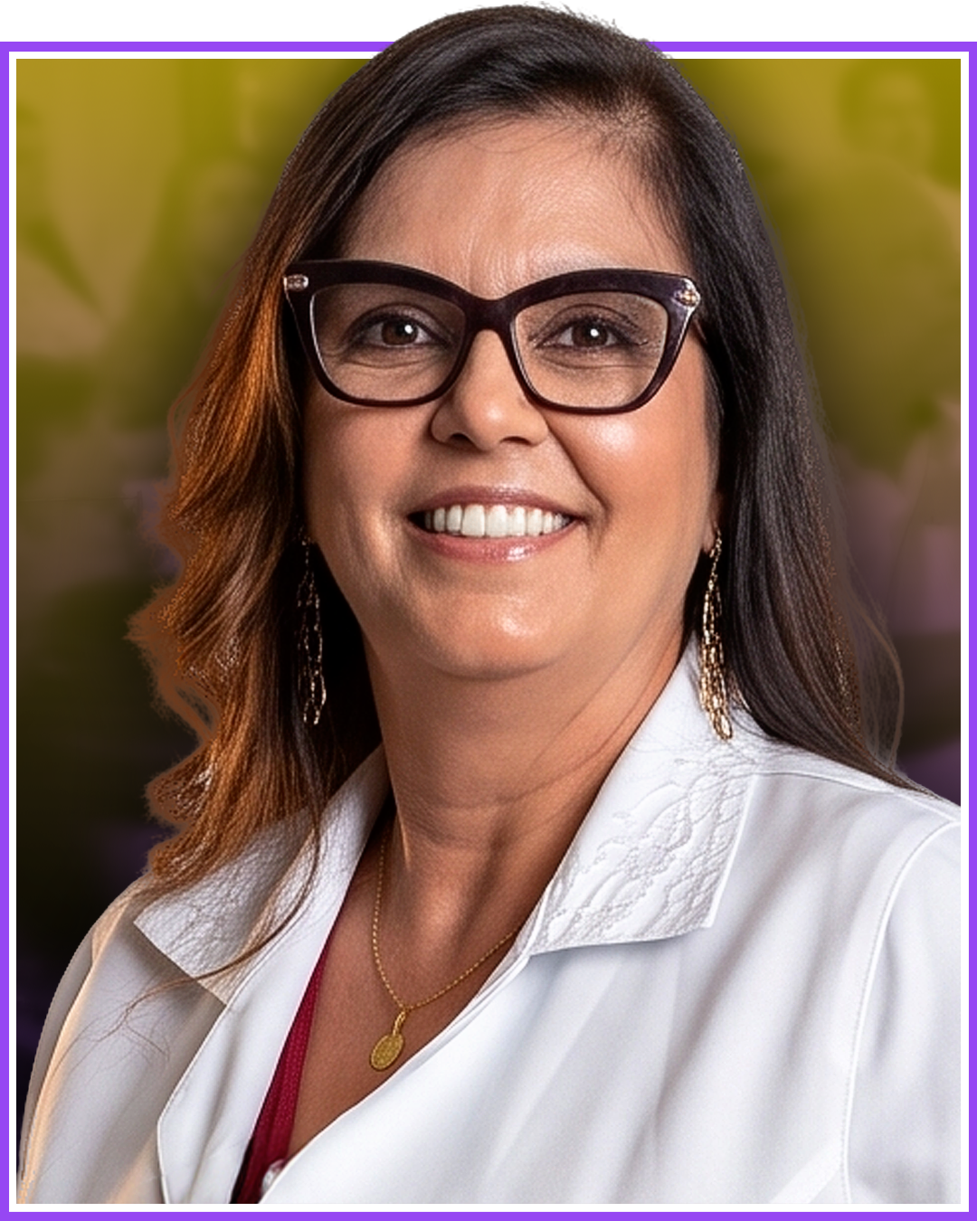 Retrato da Dra. Claudia Fernandes, debatedora da 6ª Reunião Científica da SBACV-BA