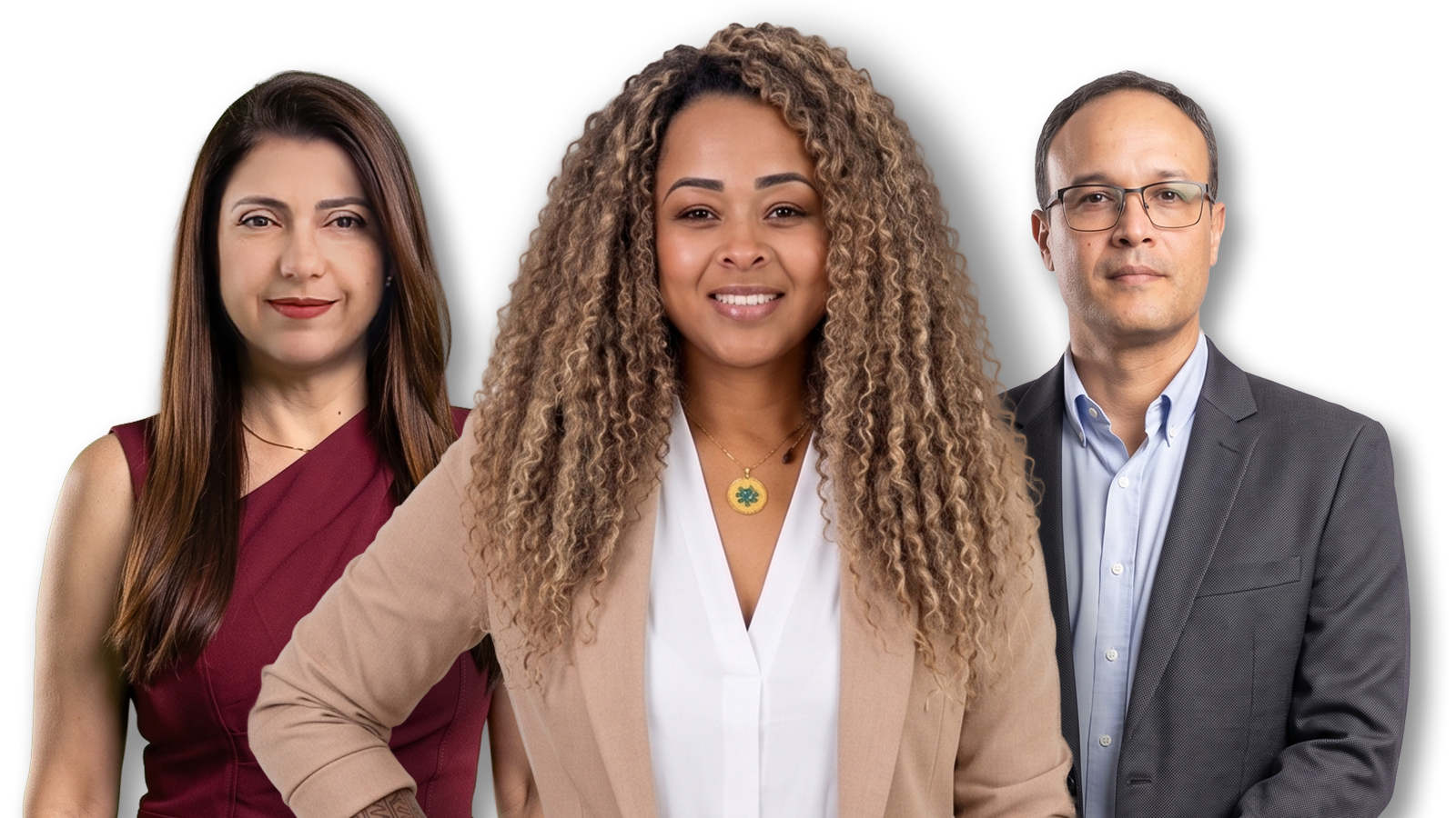 Dra. Isabelle Queiroz, Jaqueline Santos e Dr. Patrick Metzger